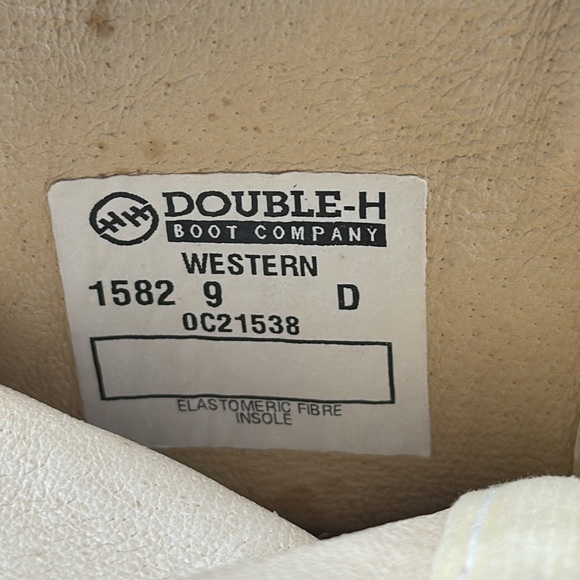 Double H Brown Black Cowboy Western Boots Size 9 COW6470 - Picture 6 of 6